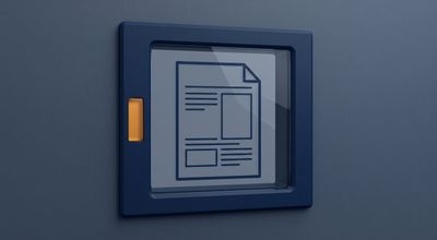 An inspection window revealing a page that is only an outline, structurally present but visually hollow.
